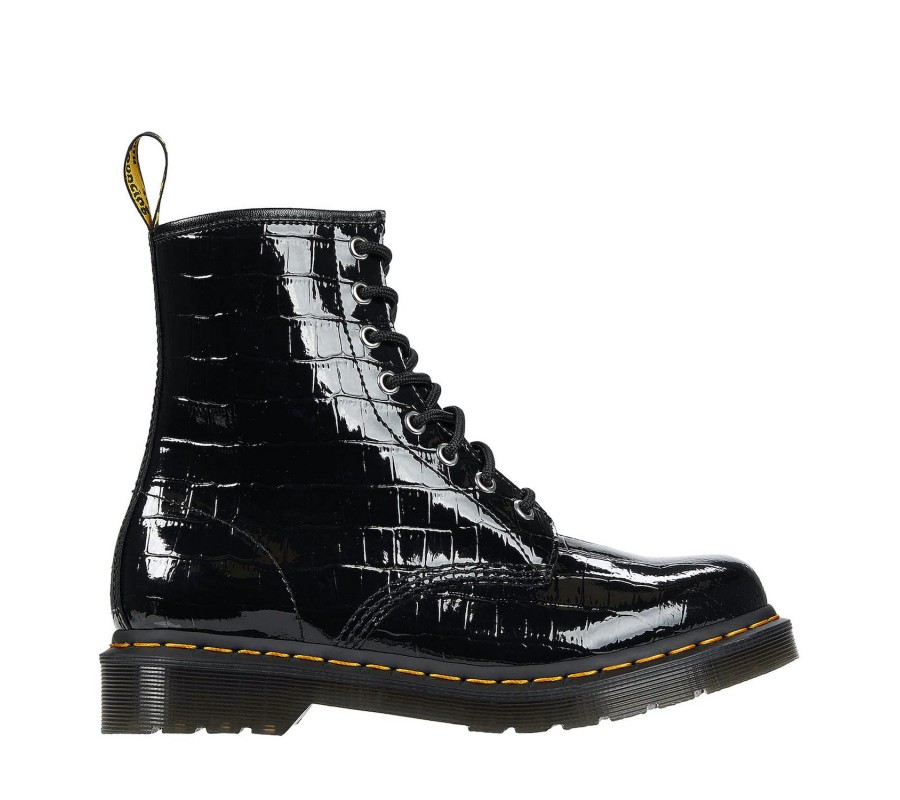 Ботинки Dr. Martens 1460 Black Patent Lamper Croc Boots 26262001