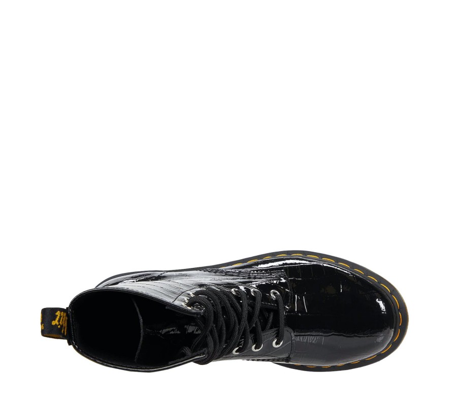 Ботинки Dr. Martens 1460 Black Patent Lamper Croc Boots 26262001