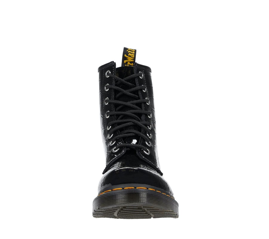 Ботинки Dr. Martens 1460 Black Patent Lamper Croc Boots 26262001