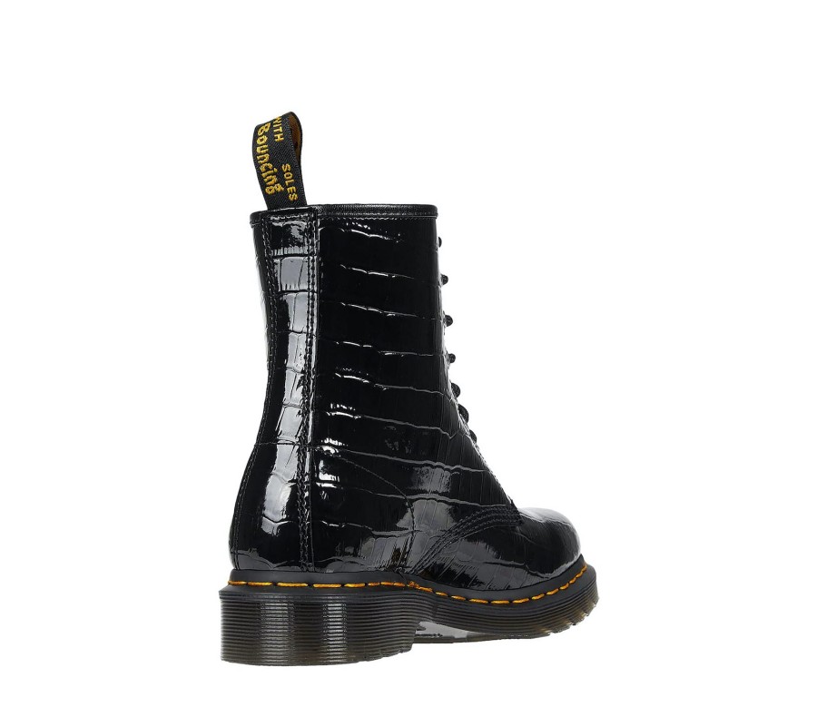 Ботинки Dr. Martens 1460 Black Patent Lamper Croc Boots 26262001