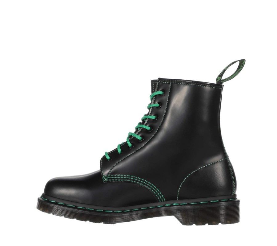 Ботинки Dr. Martens 1460 Contrast Stitch Green Smooth Lace Up Boots 25826001
