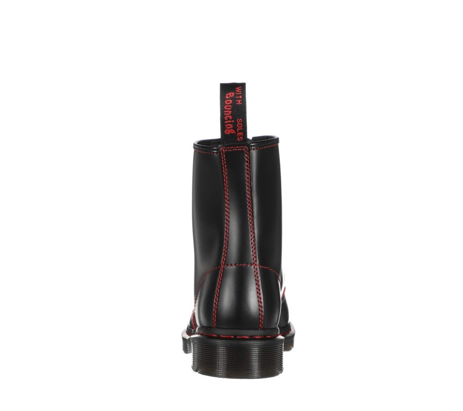 Ботинки Dr. Martens 1460 Contrast Stitch Red Smooth Lace Up Boots  25828001