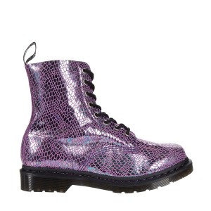 Ботинки Dr. Martens 1460 Pascal Metallic Snake Seude Purple Lace Up Boots 26077500