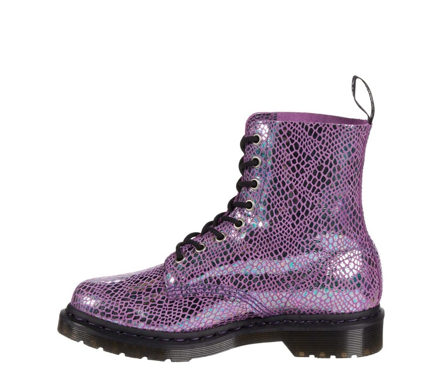 Ботинки Dr. Martens 1460 Pascal Metallic Snake Seude Purple Lace Up Boots 26077500