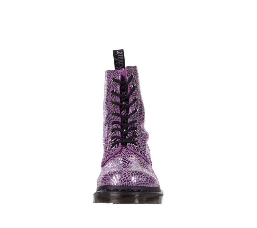 Ботинки Dr. Martens 1460 Pascal Metallic Snake Seude Purple Lace Up Boots 26077500