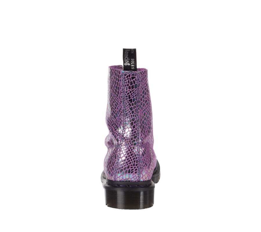 Ботинки Dr. Martens 1460 Pascal Metallic Snake Seude Purple Lace Up Boots 26077500