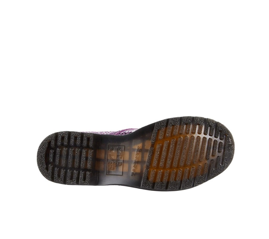 Ботинки Dr. Martens 1460 Pascal Metallic Snake Seude Purple Lace Up Boots 26077500