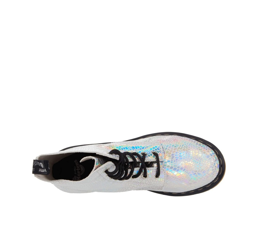 Ботинки Dr. Martens 1460 Pascal Metallic Snake Seude White 26077100