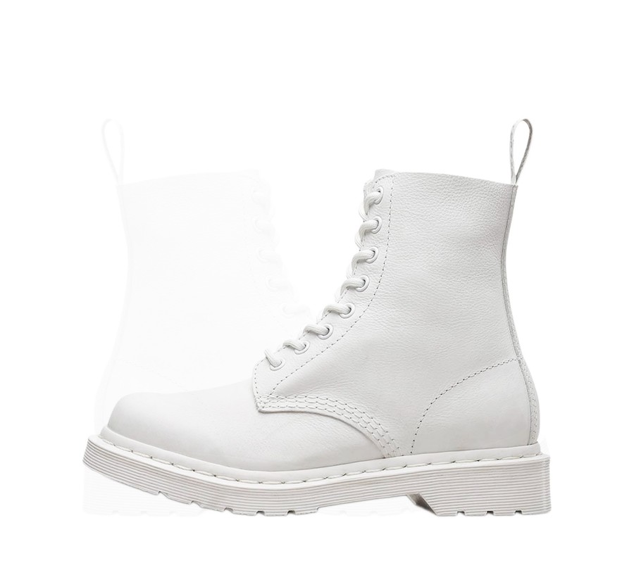 Ботинки Dr. Martens 1460 Pascal Women's Mono White Virginia Lace Up Boots 24480100