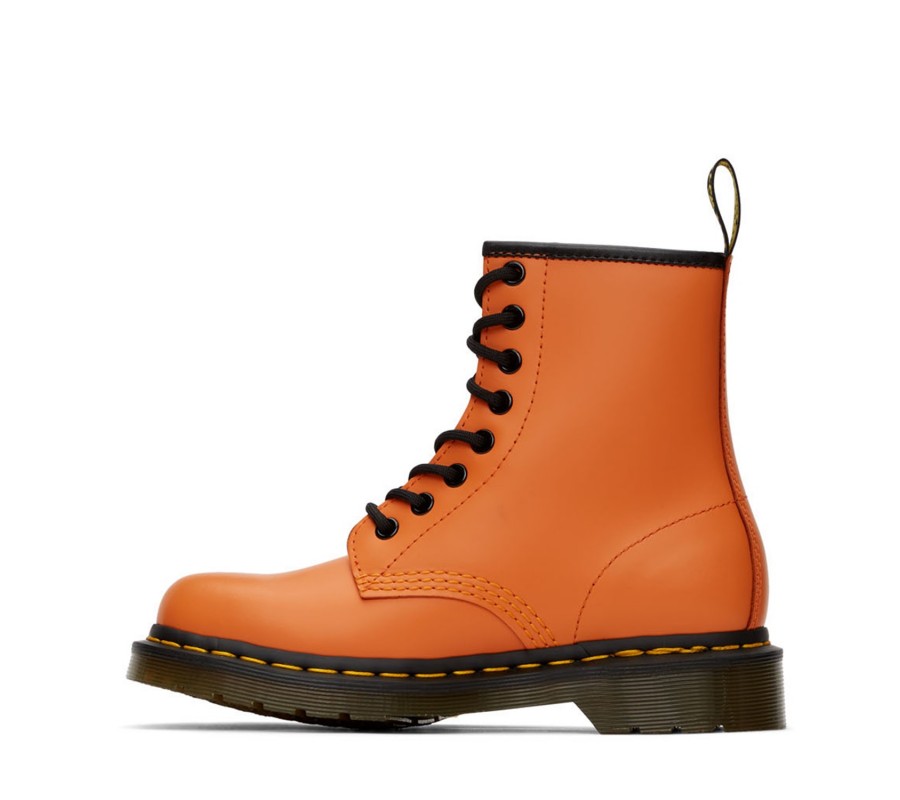 Ботинки Dr. Martens 1460 Orange Smooth Leather Lace Up Boots 25714659