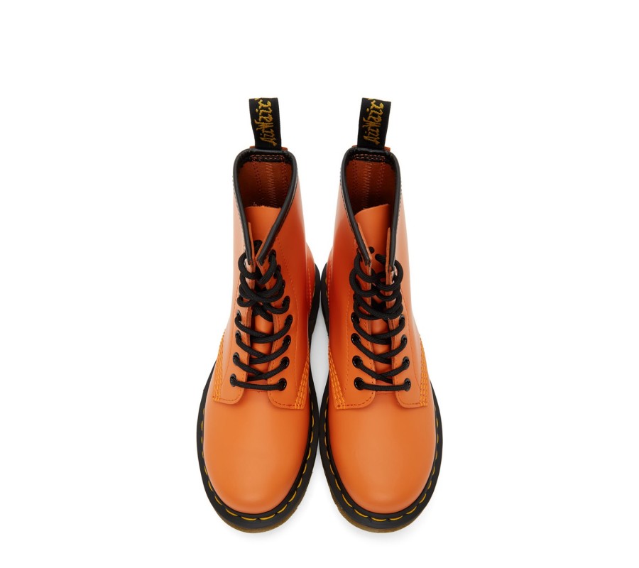 Ботинки Dr. Martens 1460 Orange Smooth Leather Lace Up Boots 25714659