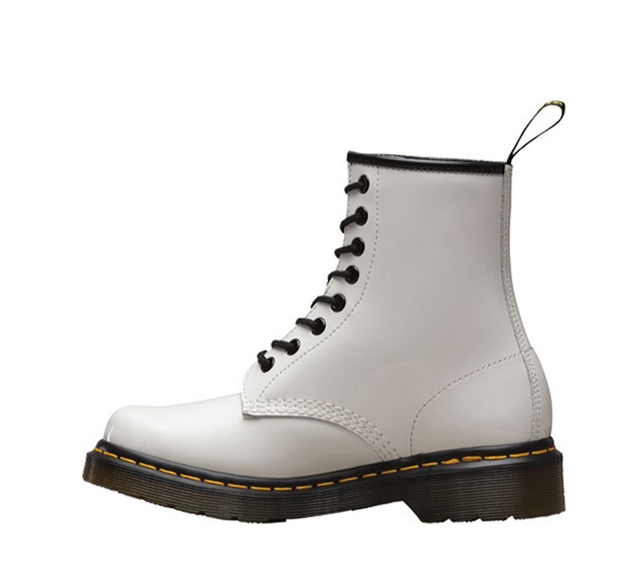 Ботинки Dr. Martens 1460 Women's White Patent Leather Lace Up Boots 11821104