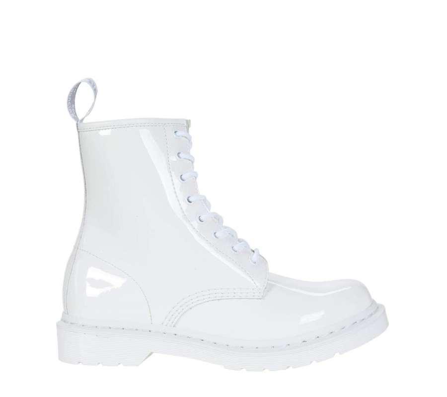 Ботинки Dr. Martens 1460 Mono White Patent Leather Lace Up Boots 26728100
