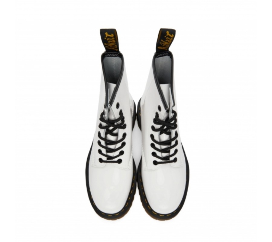 Ботинки Dr. Martens 1460 Bex White Patent Lamper Leather Platform Boots 26886100