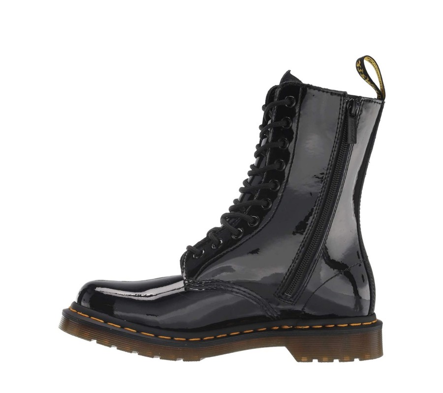 Ботинки Dr. Martens 1490 Black Patent Lamper Mid Calf Boots 25277001