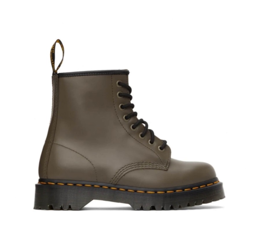 Ботинки Dr. Martens 1460 Bex Khaki Grey Smooth Leather Platform Boots 27141481