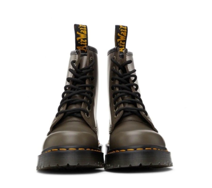 Ботинки Dr. Martens 1460 Bex Khaki Grey Smooth Leather Platform Boots 27141481