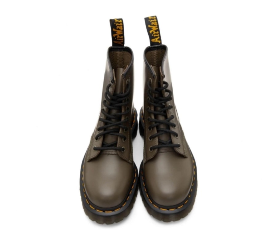 Ботинки Dr. Martens 1460 Bex Khaki Grey Smooth Leather Platform Boots 27141481