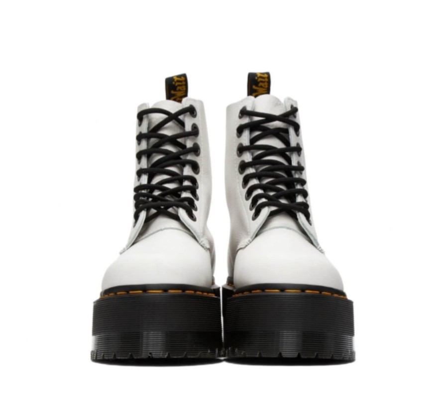 Ботинки Dr. Martens 1460 Pascal Max White Leather Platform Boots 26925113