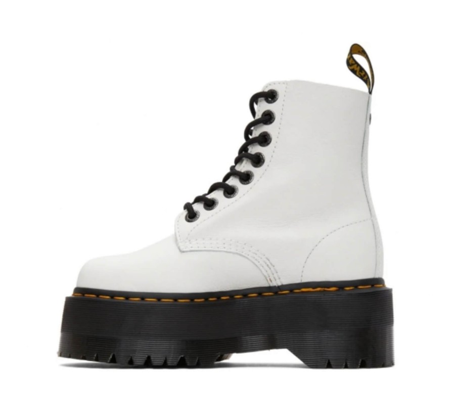 Ботинки Dr. Martens 1460 Pascal Max White Leather Platform Boots 26925113