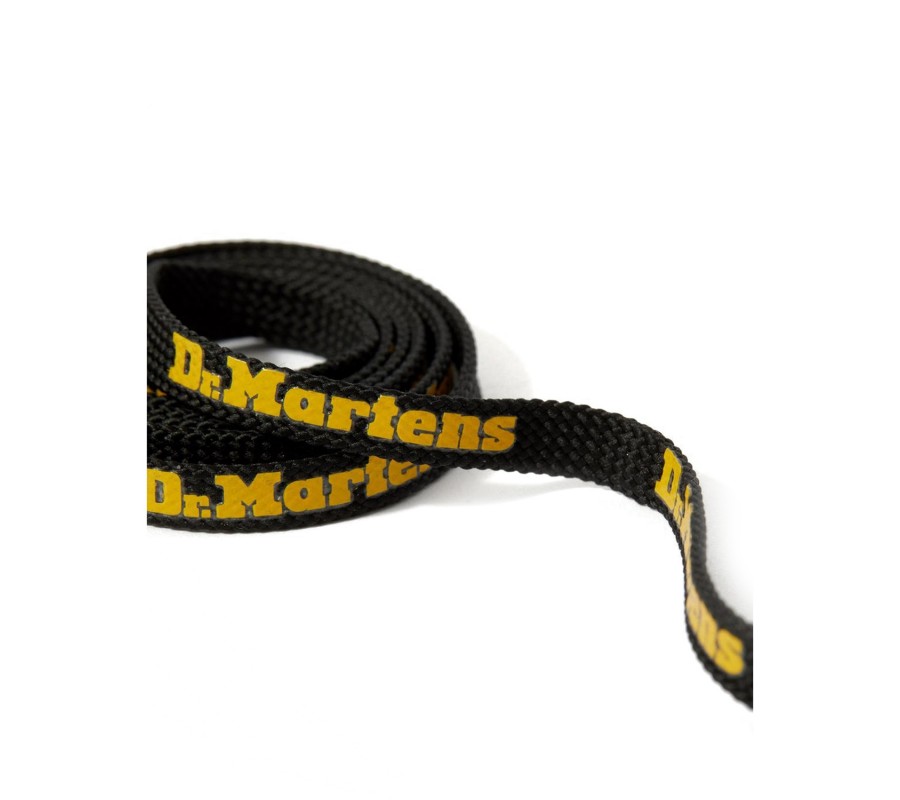 Шнурки Dr. Martens (плоские) Logo Black Yellow