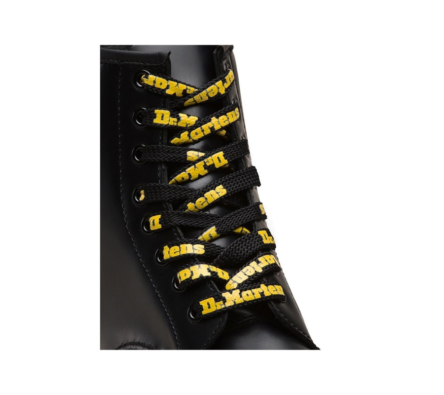 Шнурки Dr. Martens (плоские) Logo Black Yellow