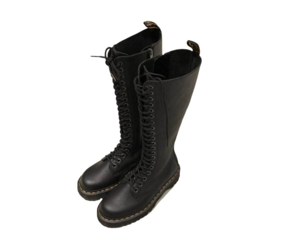 Ботинки Dr. Martens 1B60 Bex Black Pisa Leather Knee High Boots 27016001