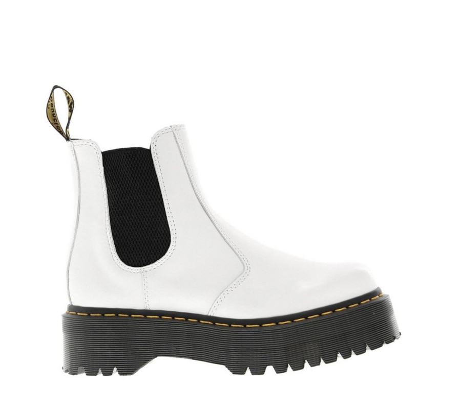 Ботинки Dr. Martens 2976 White Polished Smooth Platform Chelsea Boots 25055100