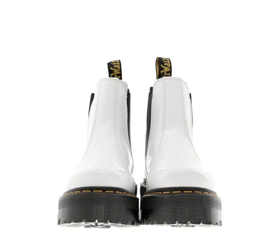 Ботинки Dr. Martens 2976 White Polished Smooth Platform Chelsea Boots 25055100