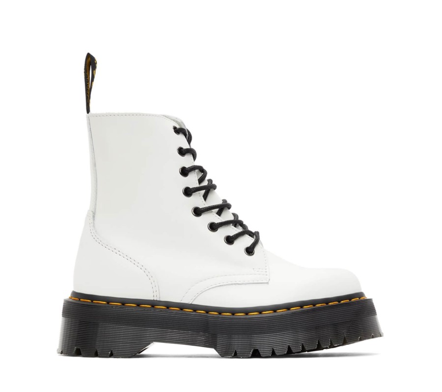 Ботинки Dr. Martens Jadon White Polished Smooth Leather Platform Boots 15265100