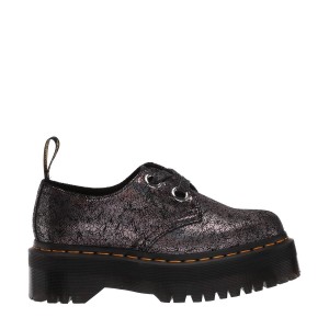 Туфли Dr. Martens Holly Gunmetal Iridescent Crackle Platform Boots 25723029