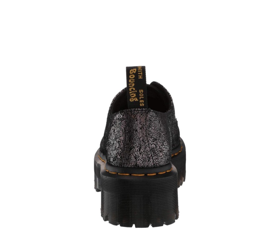 Туфли Dr. Martens Holly Gunmetal Iridescent Crackle Platform Boots 25723029