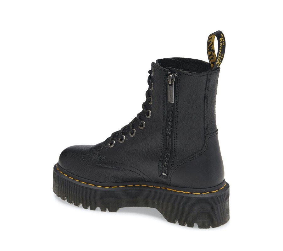 Ботинки Dr. Martens Jadon Black Pisa Leather Platform Boots 26378001