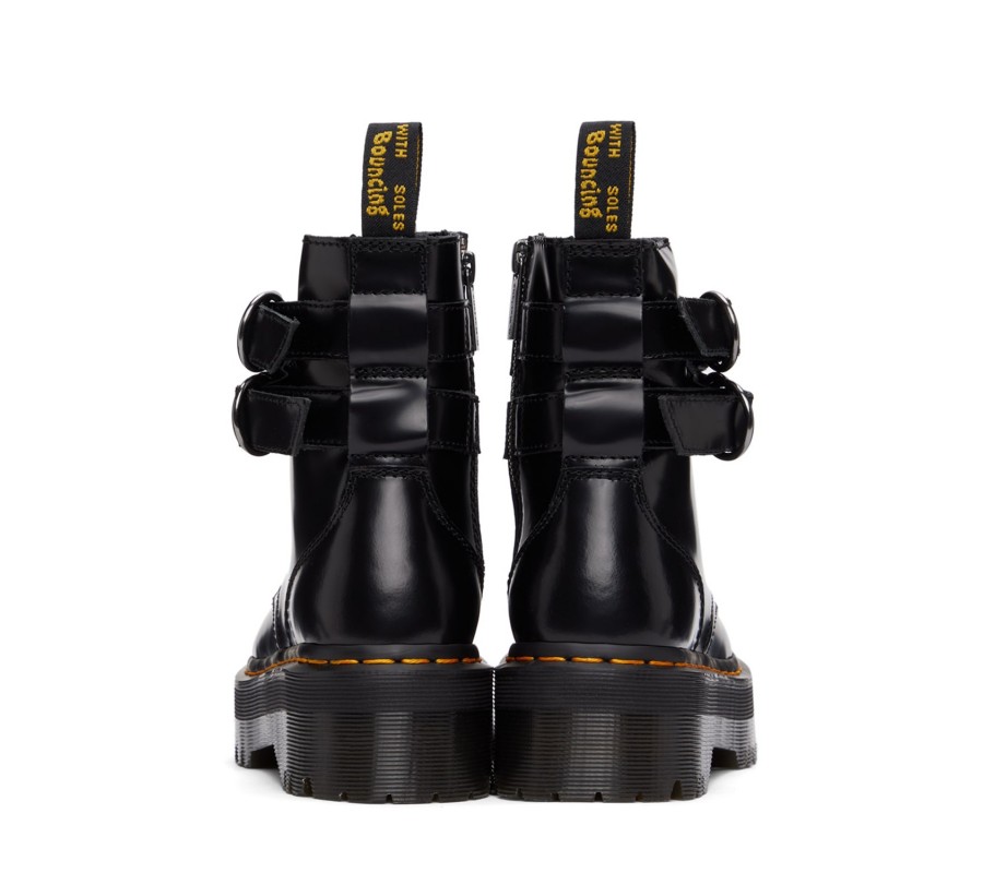 Ботинки Dr. Martens Jadon Hardware Black Buttero Leather Platform Boots 26666001