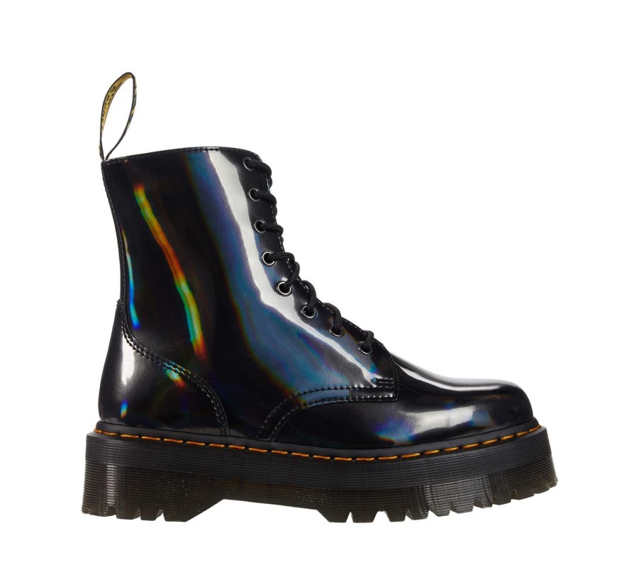 Ботинки Dr. Martens Jadon Hologram Gunmetal Leather Platform Boots 26699029