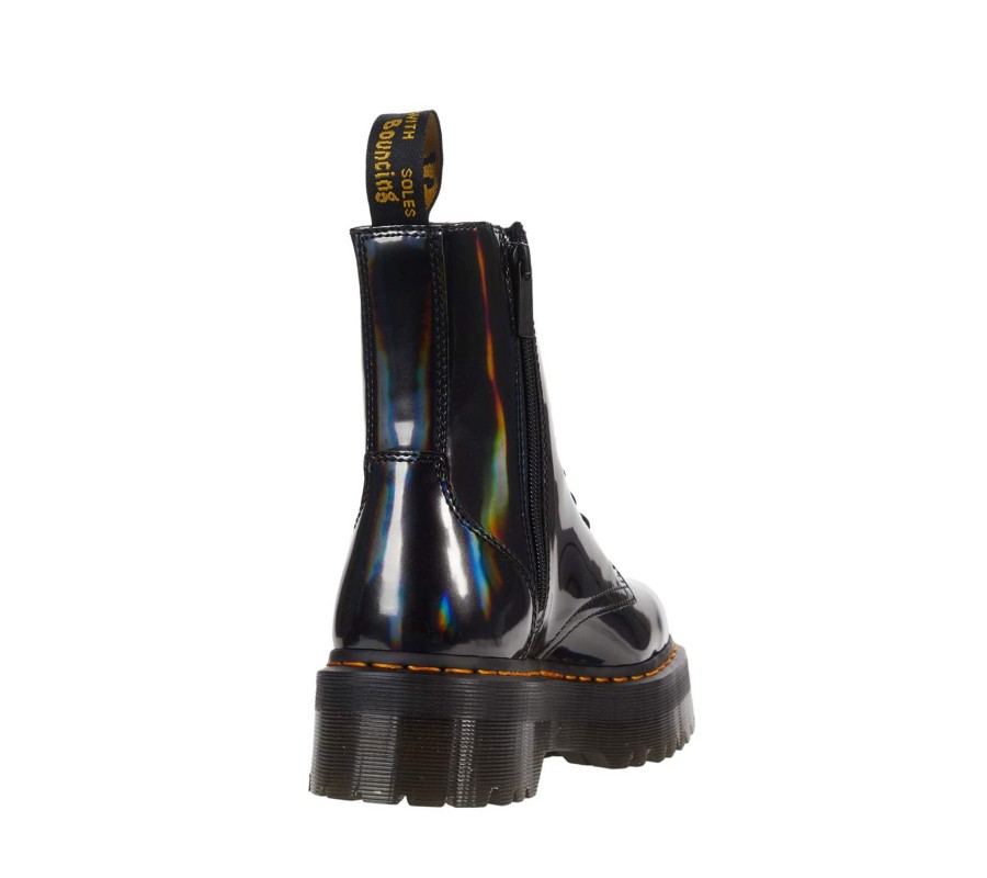 Ботинки Dr. Martens Jadon Hologram Gunmetal Leather Platform Boots 26699029