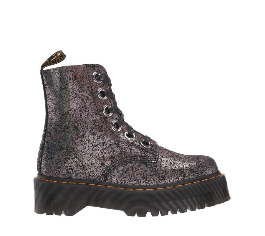 Ботинки Dr. Martens Molly Metallic Gunmetal Platform Boots 25722029