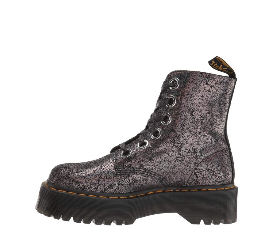 Ботинки Dr. Martens Molly Metallic Gunmetal Platform Boots 25722029