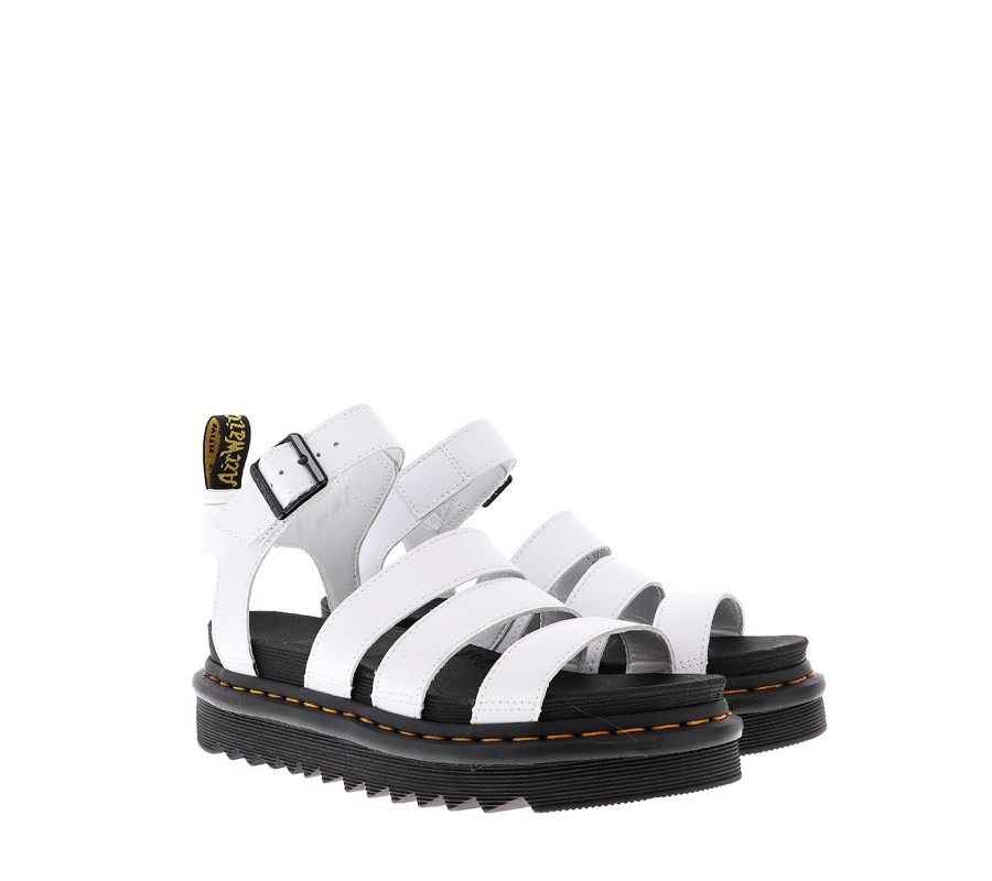 Сандалии Dr. Martens Blaire Women's White Hydro Leather Gladiator Sandals 25768100
