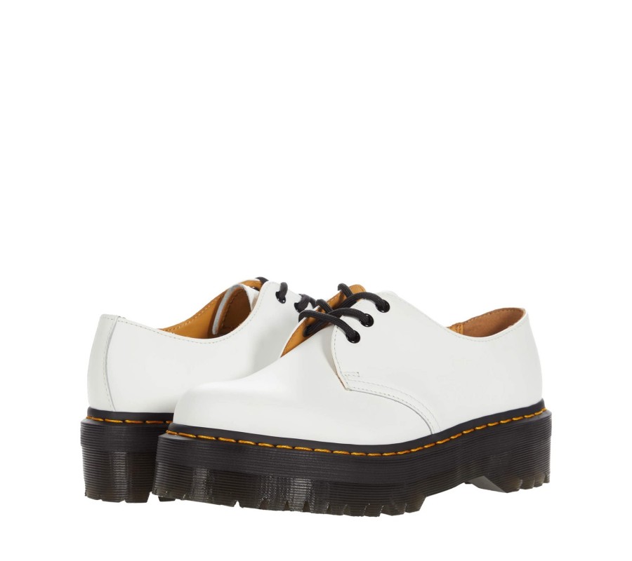 Туфли Dr. Martens 1461 Smooth White Leather Platform Shoes 26492100