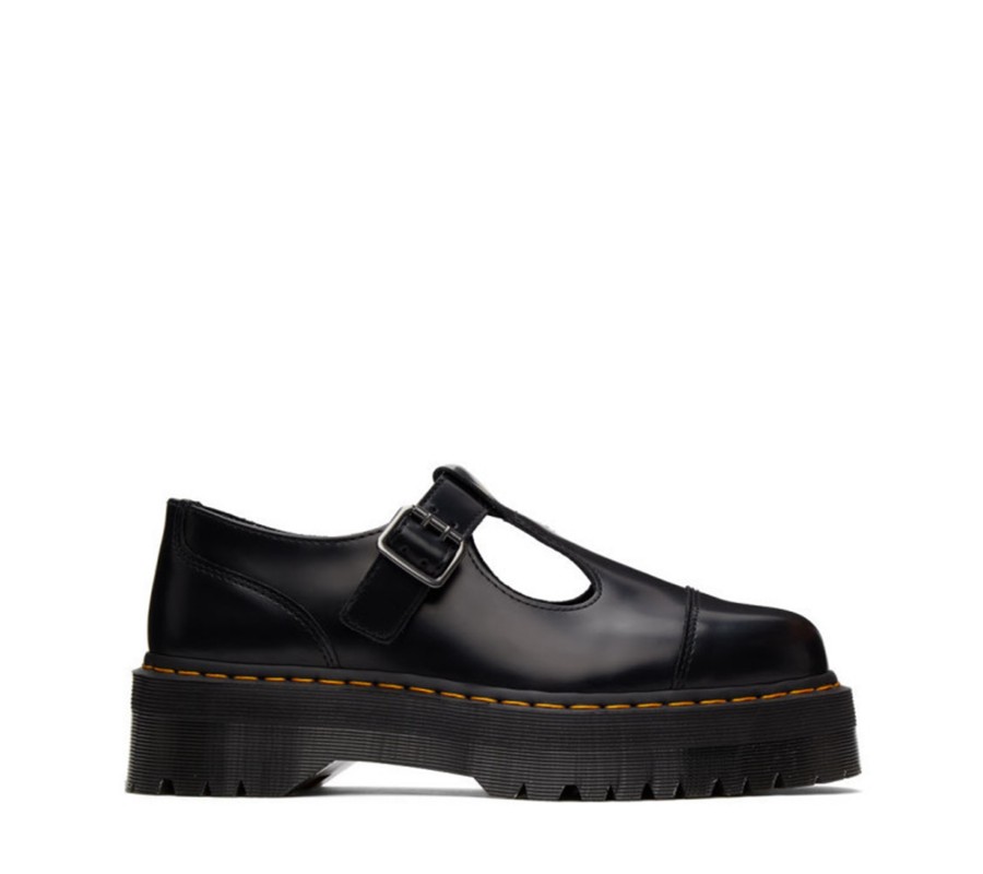 Туфли Dr. Martens Bethan Black Polished Smooth Platform Shoes 15727001