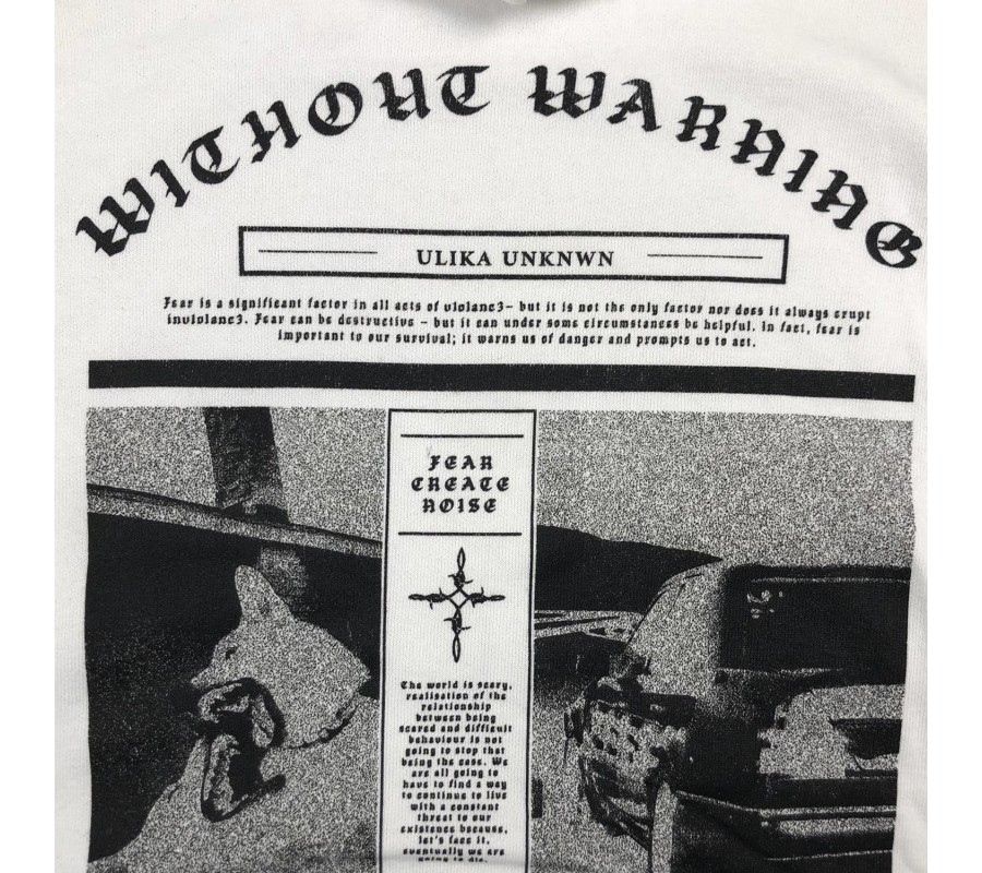 Унисекс худи Ulika Unknwn Without Warning Hoodie White
