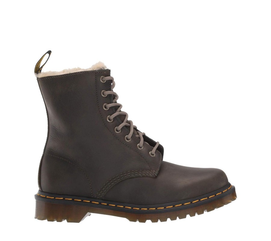 Ботинки Dr. Martens 1460 Serena Olive Faux Fur Lined Lace Up Boots 24989355