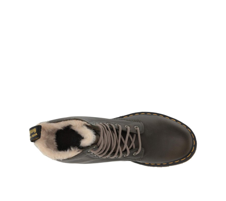 Ботинки Dr. Martens 1460 Serena Olive Faux Fur Lined Lace Up Boots 24989355