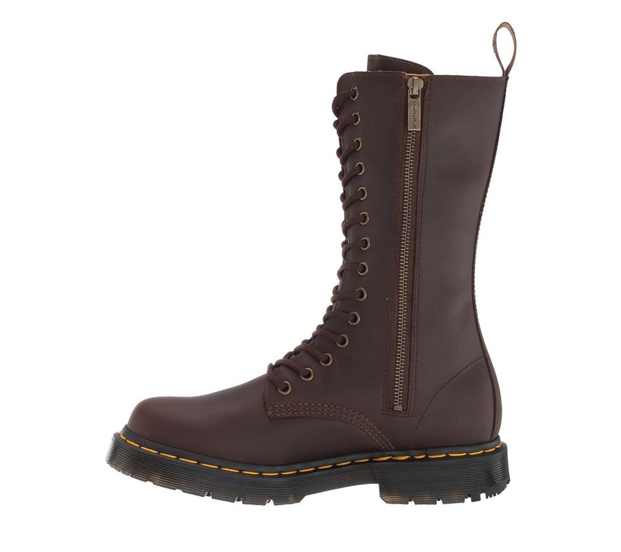 Ботинки Dr. Martens 1914 Wintergrip Dark Brown Snowplow Faux Fur Boots 24977201