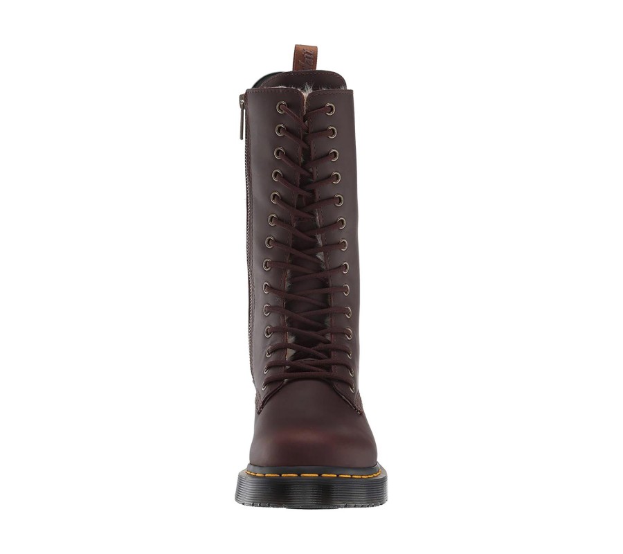 Ботинки Dr. Martens 1914 Wintergrip Dark Brown Snowplow Faux Fur Boots 24977201