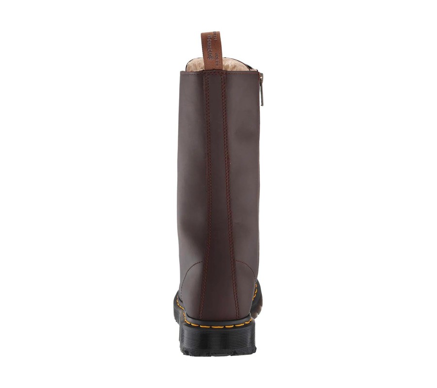 Ботинки Dr. Martens 1914 Wintergrip Dark Brown Snowplow Faux Fur Boots 24977201